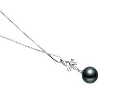 10-11mm taitiano Pingente em Fênix Preto