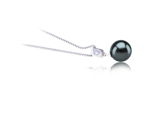 9-10mm taitiano Pingente em Nicole Preto