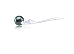 9-10mm taitiano Pingente em Nicole Preto