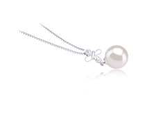 9-10mm Água doce Pingente em Taylor Branco