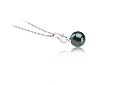 9-10mm taitiano Pingente em Courtney Preto