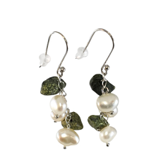 5.5-8.5mm Água doce Conjunto de brincos em Branco