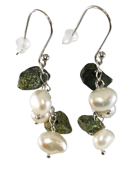 5.5-8.5mm Água doce Conjunto de brincos em Branco