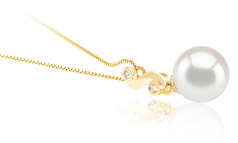8-9mm Akoya japonesa Pingente em Gisela Branco