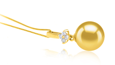 10-11mm Mar do Sul Pingente em Hilda Ouro