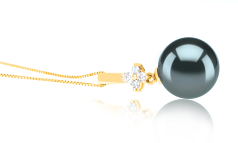 10-11mm taitiano Pingente em Hilda Preto