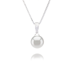 8-9mm Akoya japonesa Pingente em Mosina Branco