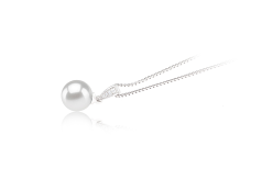 8-9mm Akoya japonesa Pingente em Mosina Branco