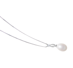 10-11mm Água doce Pingente em Utina Branco
