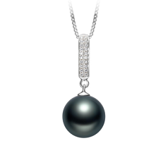 10-11mm taitiano Pingente em Talitha Preto