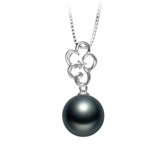 10-11mm taitiano Pingente em Hillary Preto