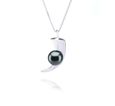 9-10mm taitiano Pingente em Larina Preto
