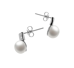 8-9mm Água doce Conjunto de brincos em Doce Branco