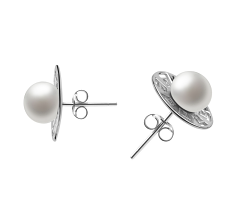 8-9mm Água doce Conjunto de brincos em Noa Branco