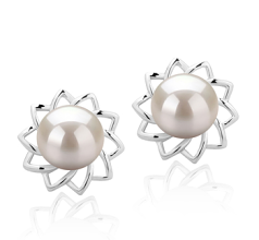7-8mm Água doce Conjunto de brincos em Morgan Branco