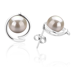 7-8mm Água doce Conjunto de brincos em Raina Branco
