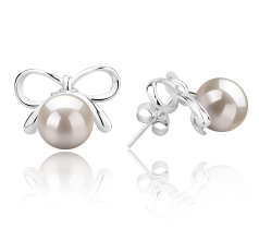 8-9mm Água doce Conjunto de brincos em Kayla Branco