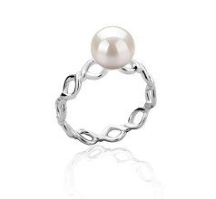 7-8mm Água doce Anel em Vibração Branco