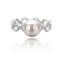 7-8mm Água doce Anel em Vibração Branco