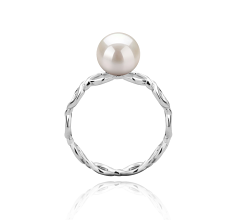 7-8mm Água doce Anel em Vibração Branco