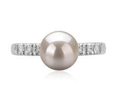 7-8mm Akoya japonesa Anel em Mariana Branco