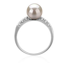 7-8mm Akoya japonesa Anel em Mariana Branco