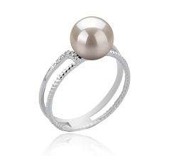8-9mm Akoya japonesa Anel em Rahara Branco