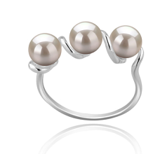 5-6mm Água doce Anel em Gatinho Branco