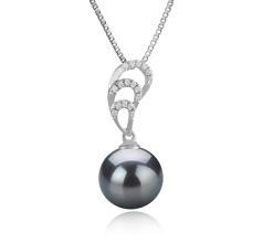 10-11mm taitiano Pingente em Camille Preto