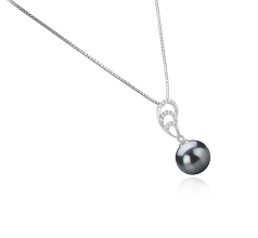 10-11mm taitiano Pingente em Camille Preto