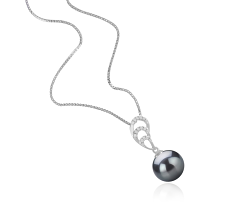10-11mm taitiano Pingente em Camille Preto