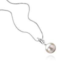 9-10mm Água doce Pingente em Edna Branco
