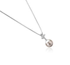 7-8mm Akoya japonesa Pingente em Coralie Branco