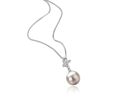 7-8mm Akoya japonesa Pingente em Coralie Branco