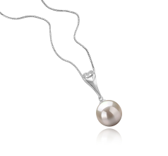 10-11mm Água doce Pingente em Coelho Branco