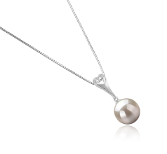 10-11mm Água doce Pingente em Coelho Branco