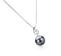 10-11mm taitiano Pingente em Femke. Preto