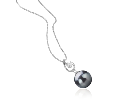 10-11mm taitiano Pingente em Femke. Preto