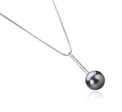 11-12mm taitiano Pingente em Vanna Preto