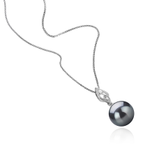 11-12mm taitiano Pingente em Frida Preto