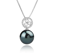 12-13mm taitiano Pingente em Clara Preto