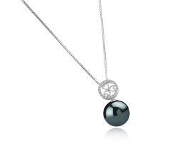 12-13mm taitiano Pingente em Clara Preto