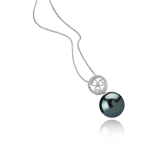 12-13mm taitiano Pingente em Clara Preto