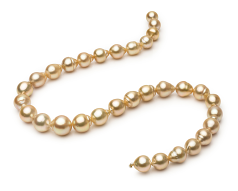 10.1-12.5mm Mar do Sul Colar em Dourado 18 polegadas. Ouro