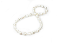 10-11mm Água doce Colar em Soltar Branco