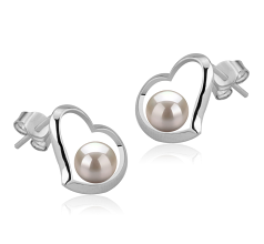 5-6mm Água doce Conjunto de brincos em Nadira Branco