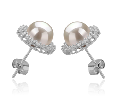 7-8mm Água doce Conjunto de brincos em Sonho Branco