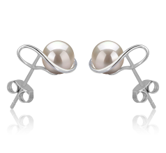 6-7mm Água doce Conjunto de brincos em Fiverr Branco