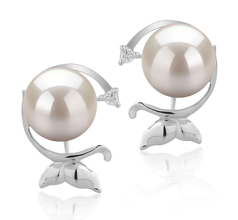 7-8mm Akoya japonesa Conjunto de brincos em Gilda Branco