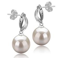 9-10mm Água doce Conjunto de brincos em Exclusivo Branco